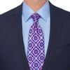 Extra Long Royal Sicily Pink and Blue Duchesse Silk Tie