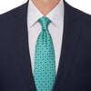Extra Long Quattro Canti Green Duchesse Silk Tie