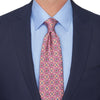 Extra Long Ortigia Orange and Magenta Duchesse Silk Tie