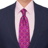 Extra Long Palazzo Butera Magenta Duchesse Silk Tie