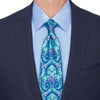 Extra Long Donnafugata Aqua Duchesse Silk Tie