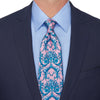Extra Long Donnafugata Pink and Light Blue Duchesse Silk Tie