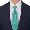 Extra Long Cathedral of Noto Green Duchesse Silk Tie