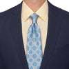 Extra Long Cathedral of Noto Light Blue Duchesse Silk Tie