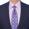 Extra Long Cathedral of Noto Purple Duchesse Silk Tie