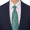 Extra Long Modica Green Duchesse Silk Tie