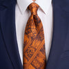 Ancient Rome Orange Duchesse Silk Tie