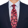 Burgundy Floral Garden Duchesse Silk Tie