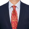 PRE-ORDER - Red and Ochre Art Nouveau Duchesse Silk Tie