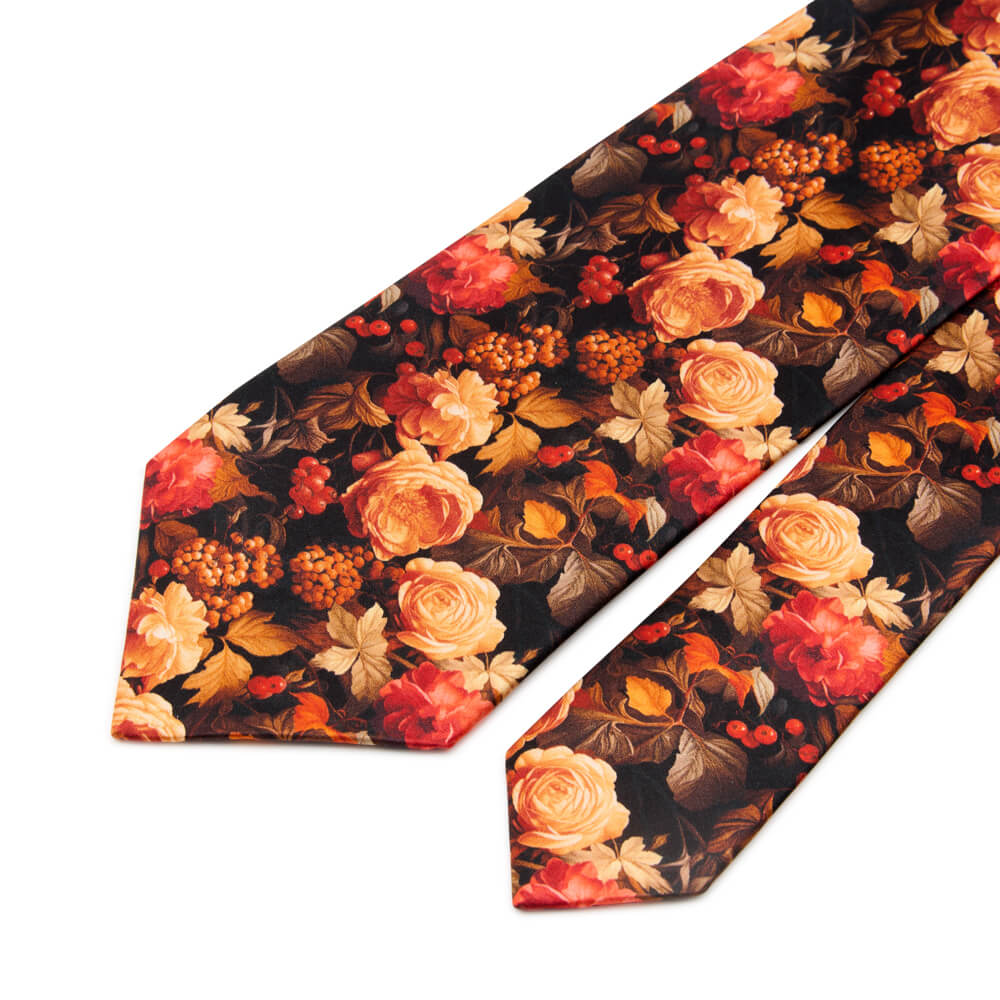 Roses of Sicily Multicolour Duchesse Silk Tie – Silvio Fiorello