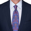 Purple Medieval Forest Duchesse Silk Tie