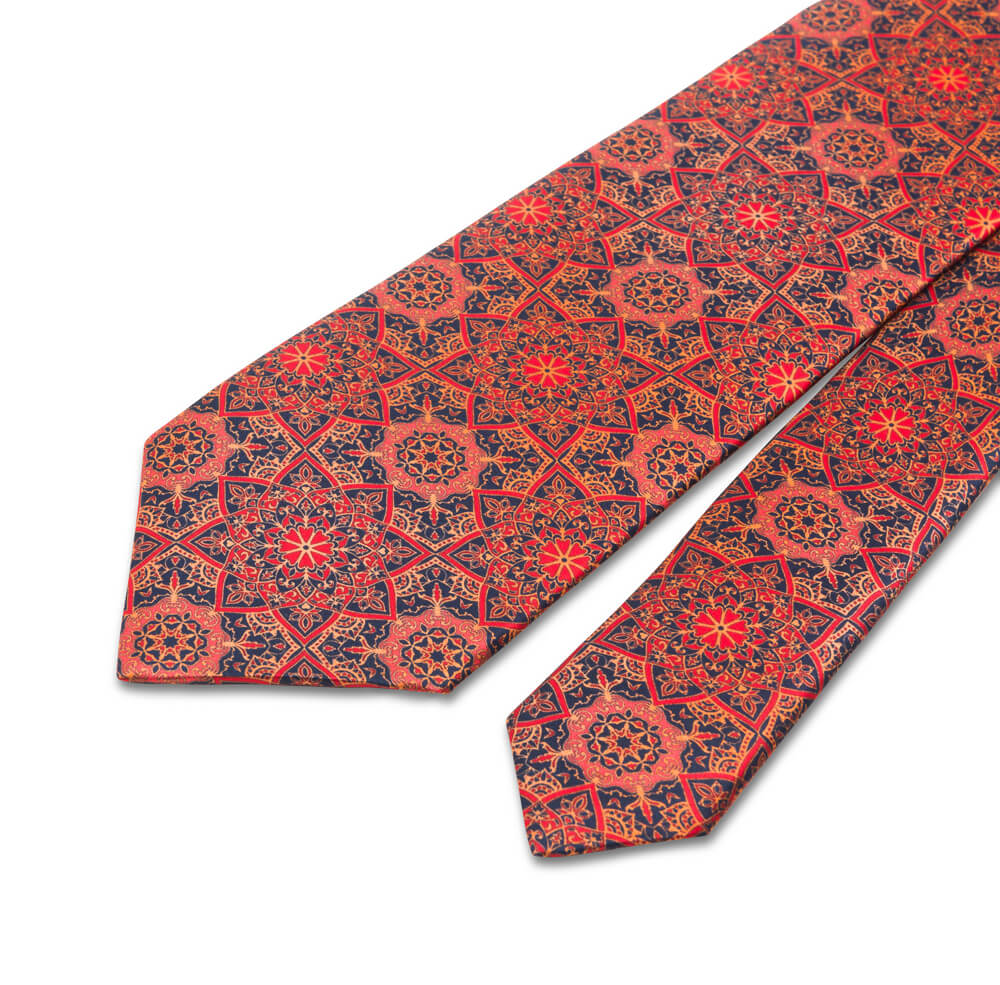 Red Notre Dame Duchesse Silk Tie – Silvio Fiorello