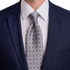 Renaissance Flowers Light Grey Duchesse Silk Tie