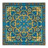Pochette Emblema dei Templari Teal e Ocra Seta