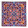 Pochette Emblema dei Templari Arancione e Viola Seta