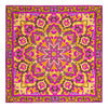 Pochette Emblema dei Templari Magenta e Giallo Seta