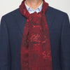 Sciarpa Bordeaux Ceramica Siciliana e Paisley Double Face Lana