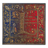 Pochette Monogramma Medievale Lettera L Rosso e Blu Seta