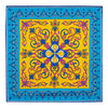 Pochette Fiore di Sicilia Giallo e Blu Seta
