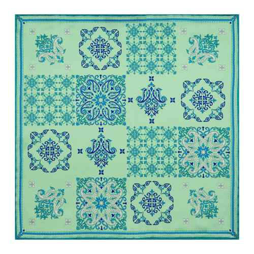Don Fabrizio Green Silk Pocket Square