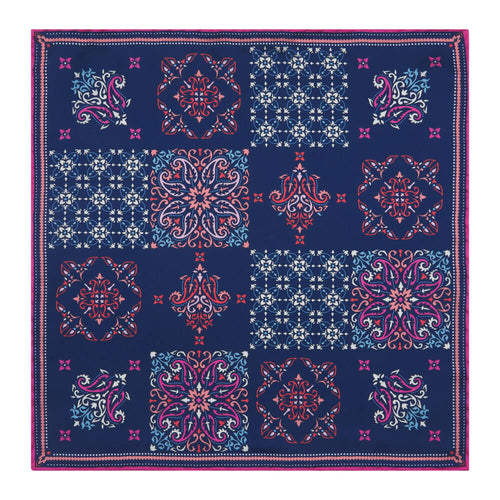 Pochette Don Fabrizio Blu e Rosa Seta