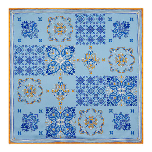 Don Fabrizio Light Blue Silk Pocket Square
