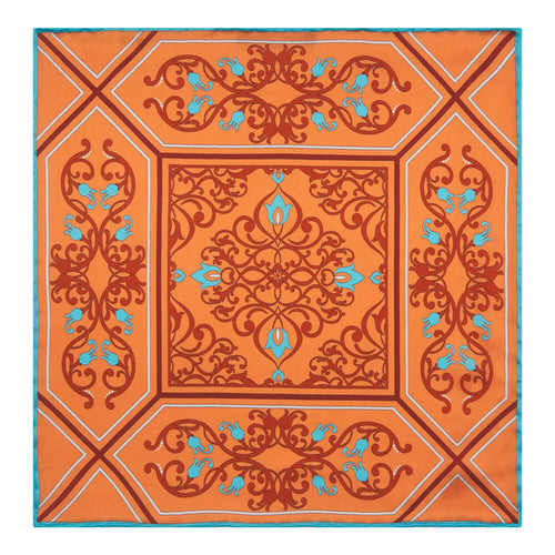 Pochette Arte Barocca Arancione Seta