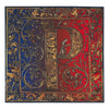 Pochette Monogramma Medievale Lettera P Rosso e Blu Seta