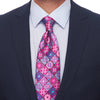 Cravatta Eleganza Rinascimentale Rosa e Azzurro Seta Duchesse