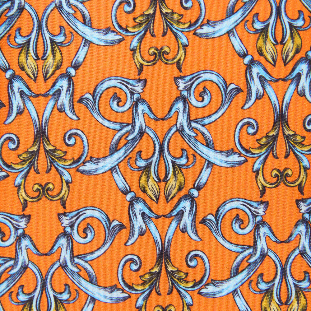 The Flower of Venice Orange Duchesse Silk Tie – Silvio Fiorello