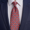 Ortigia Blue and Red Duchesse Silk Tie