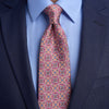 Ortigia Orange and Magenta Duchesse Silk Tie