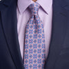 Ortigia Pink and Blue Duchesse Silk Tie
