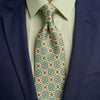 Ortigia Yellow and Green Duchesse Silk Tie