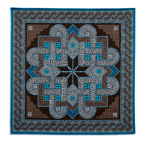 Musivum Brown Silk Pocket Square