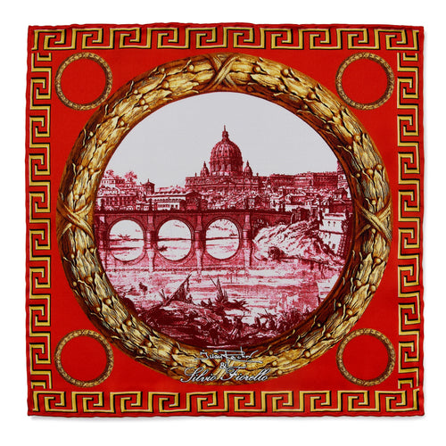 Glory of St.Peter's Red Silk Pocket Square
