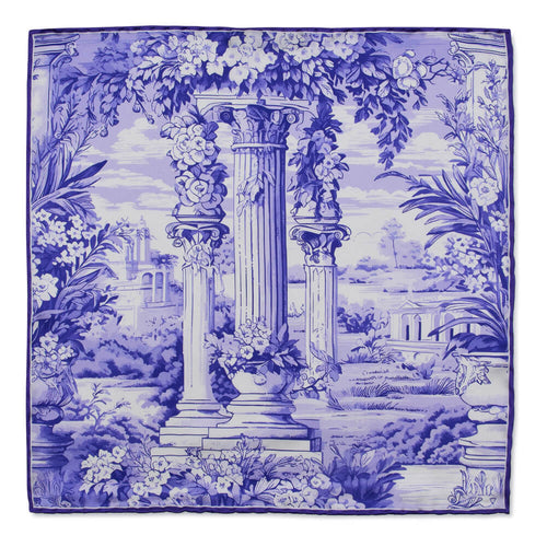 Ancient Rome Purple Silk Pocket Square