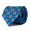 Blue and Purple Octagram Silk Tie