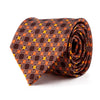 Brown Orange and Yellow Quasicrystals Silk tie