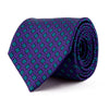 Purple and Turquoise Seed of Life Silk Tie