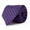 Blue and Purple Flower of Life Silk Tie