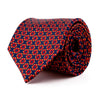 Blue Orange and Red Flower of Life Silk Tie