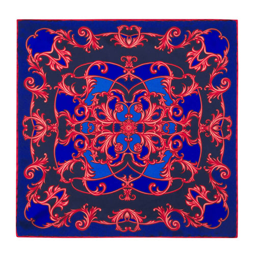 Pochette Eleganza Fiorentina Blu Royal e Rosso Seta