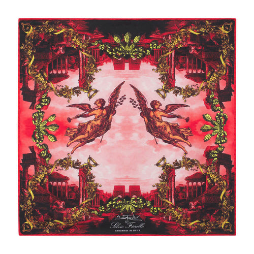 The Paradise Red Silk Pocket Square
