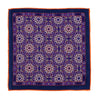 Blue and Purple Mandala of Energy Duchesse Silk Pocket Square