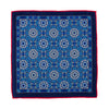 Blue Mandala of Energy Duchesse Silk Pocket Square