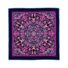 Purple and Pink Mandala of Devotion Duchesse Silk Pocket Square