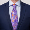 PRE-ORDER - The Taormina Mosaic Purple and Orange Duchesse Silk Tie