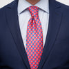 The Mazzarò Red and Blue Duchesse Silk Tie
