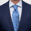 The Majolica of Taormina Blue Duchesse Silk Tie